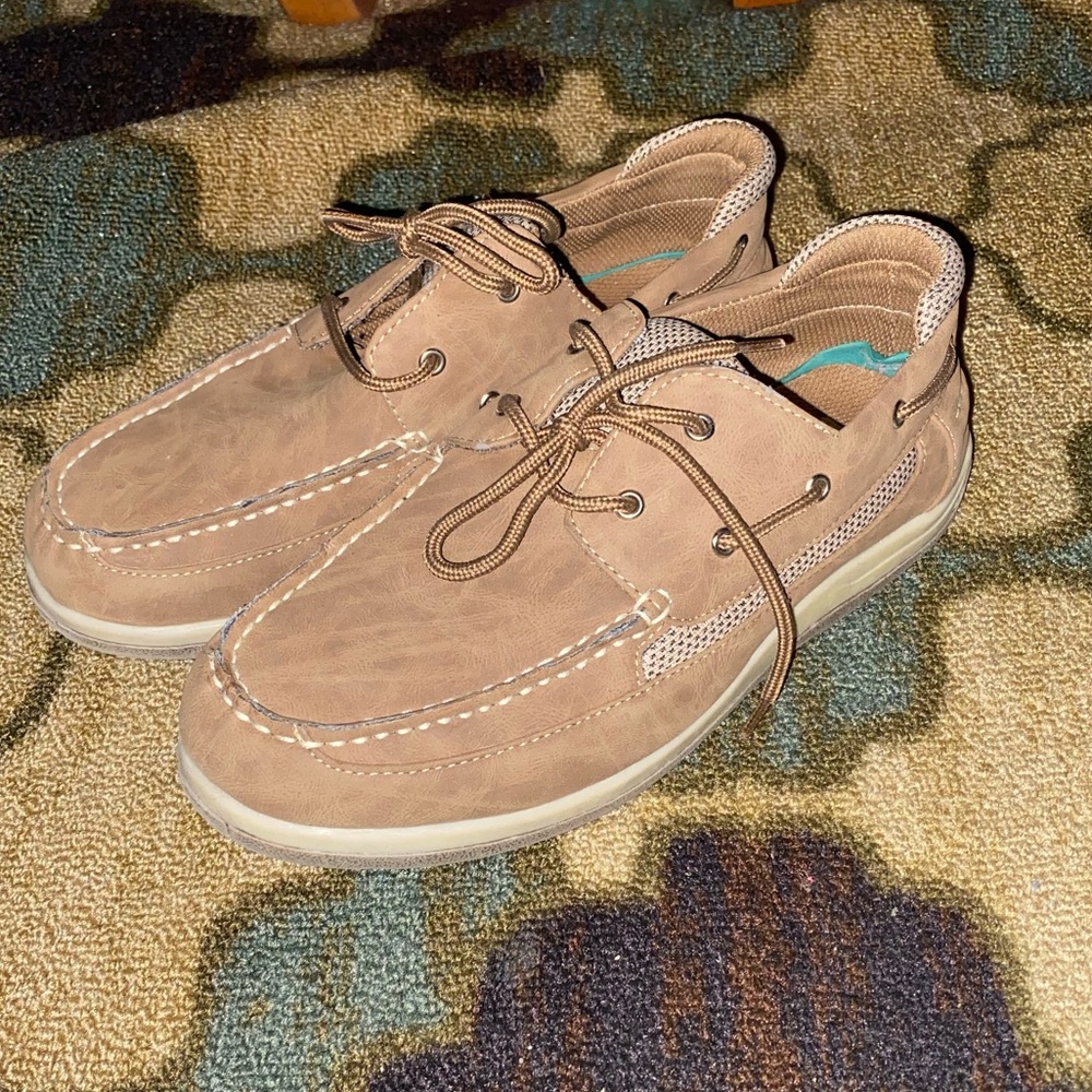 Tan loafers